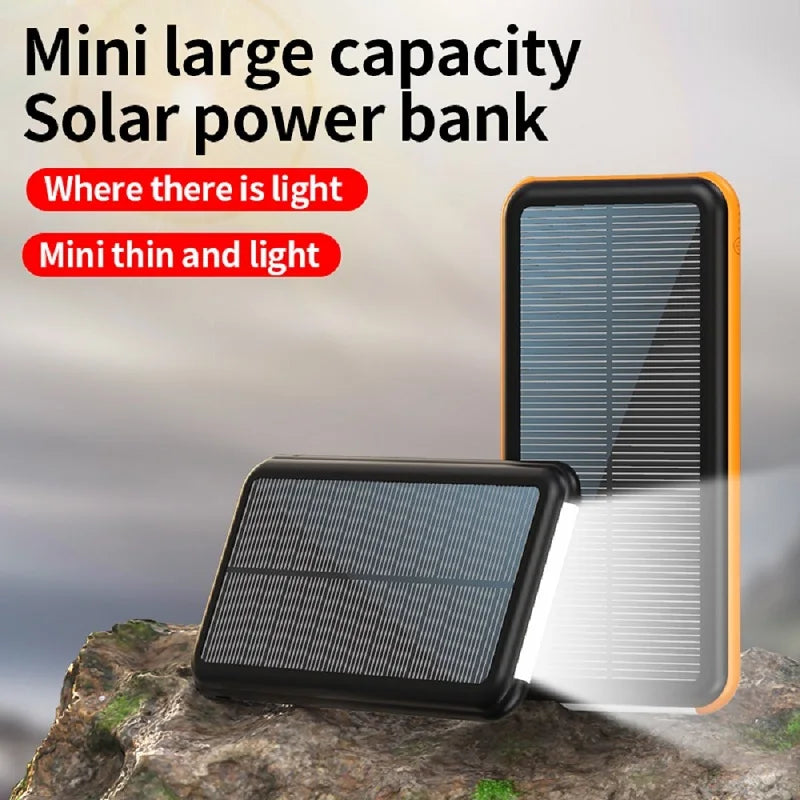 Solar powerbank Spare battery Large Capacity Portable Charge Powerbank 10000 mAh Auxiliary Batteries for Smart Mobile Phone