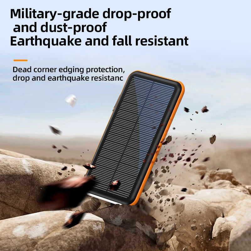 Solar powerbank Spare battery Large Capacity Portable Charge Powerbank 10000 mAh Auxiliary Batteries for Smart Mobile Phone
