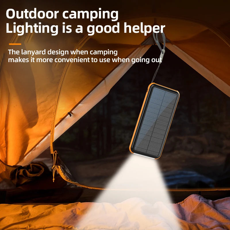 Solar powerbank Spare battery Large Capacity Portable Charge Powerbank 10000 mAh Auxiliary Batteries for Smart Mobile Phone